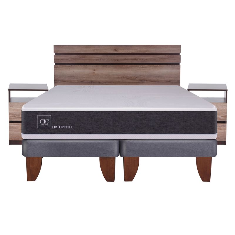 CIC - Cama Europea Ortopedic King + Muebles Ares Cic