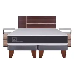 CIC - Cama Europea Ortopedic King Base Dividida 180X200 Cm + Muebles Enio