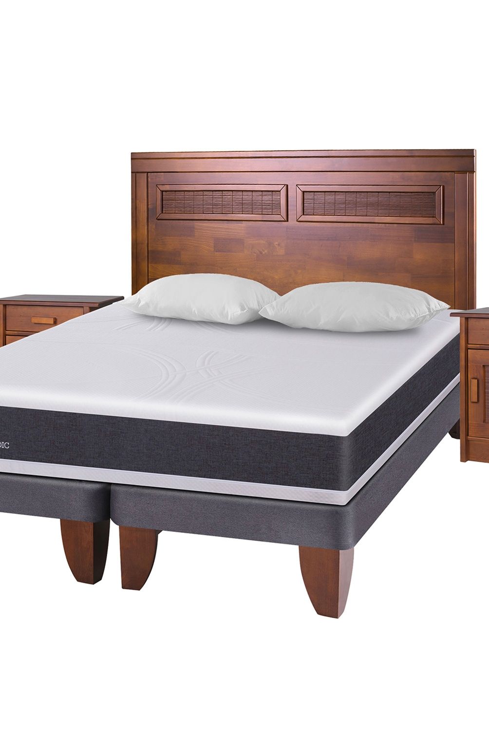 CIC - Cama Europea Ortopedic 2 Plazas Bd 150 X 200 Cm + Almohadas Cic