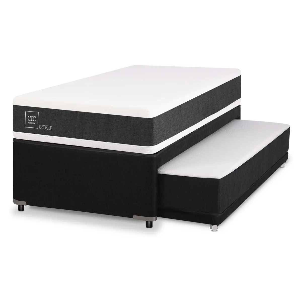 CIC - Cama Nido Ortopedic Black 1.5 Plazas X 2.00Mt Cic