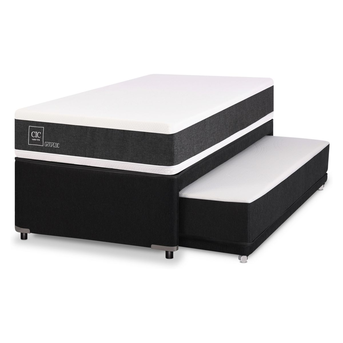CIC - Cama Nido Ortopedic Black 1.5 Plazas X 2.00Mt Cic