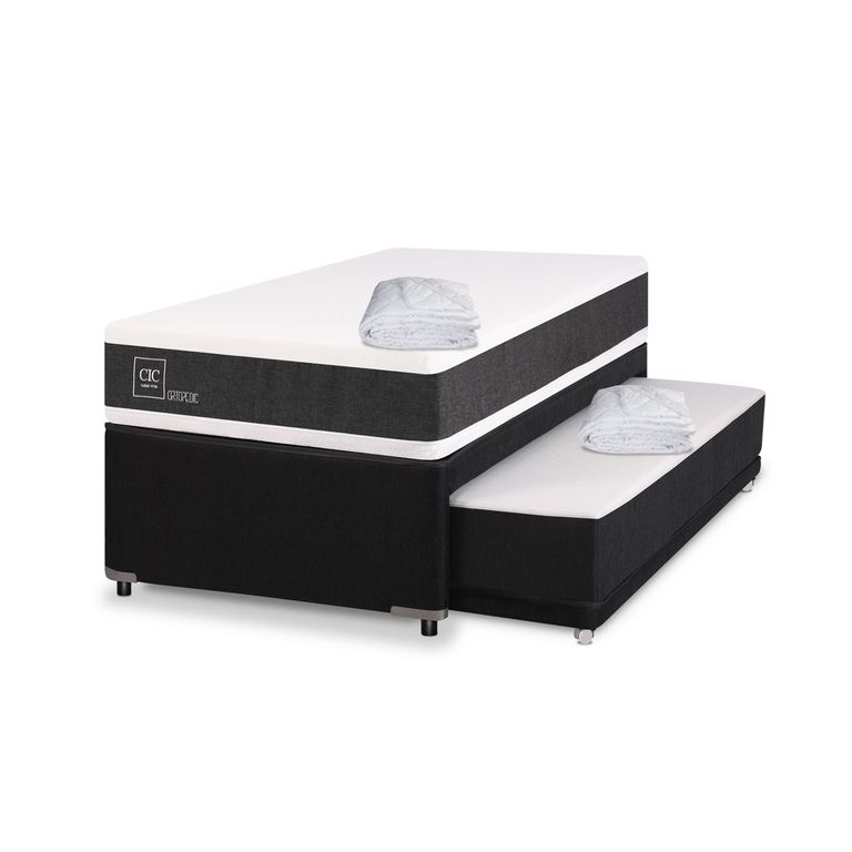CIC Cama Nido Ortopedic 1.5 plazas x 2.00 mt + 2 Cubre colchón