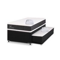 Cama Nido Divan Ortopedic Black 1.5 Plazas + Cubrecolchón