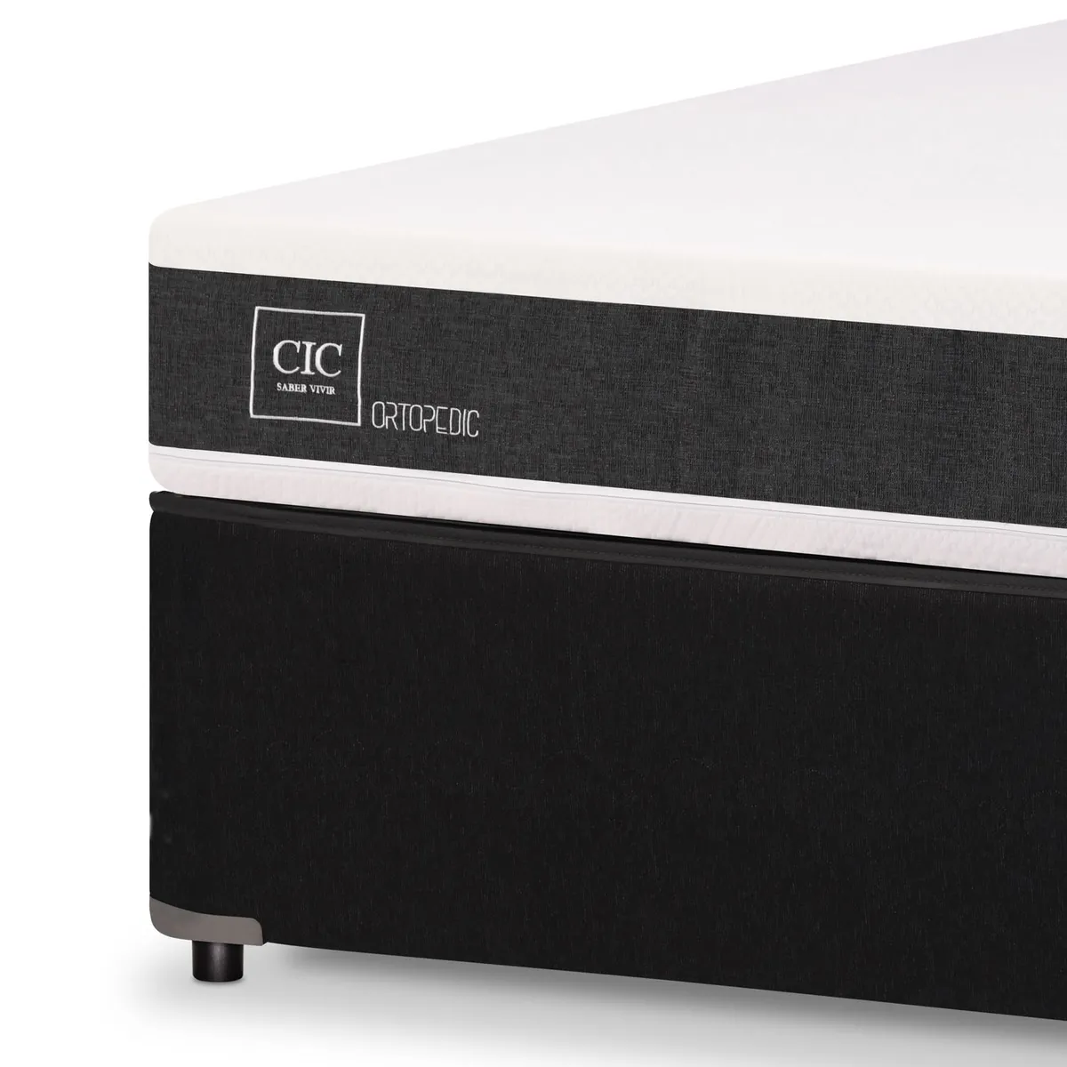 CIC - Cama Nido Divan Cic Ortopedic Black 1.5 Plazas + Muebles Ares + Textil