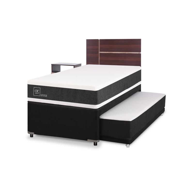 CIC Cama Nido Ortopedic Black 1.5 Plazas + Mueble Enio
