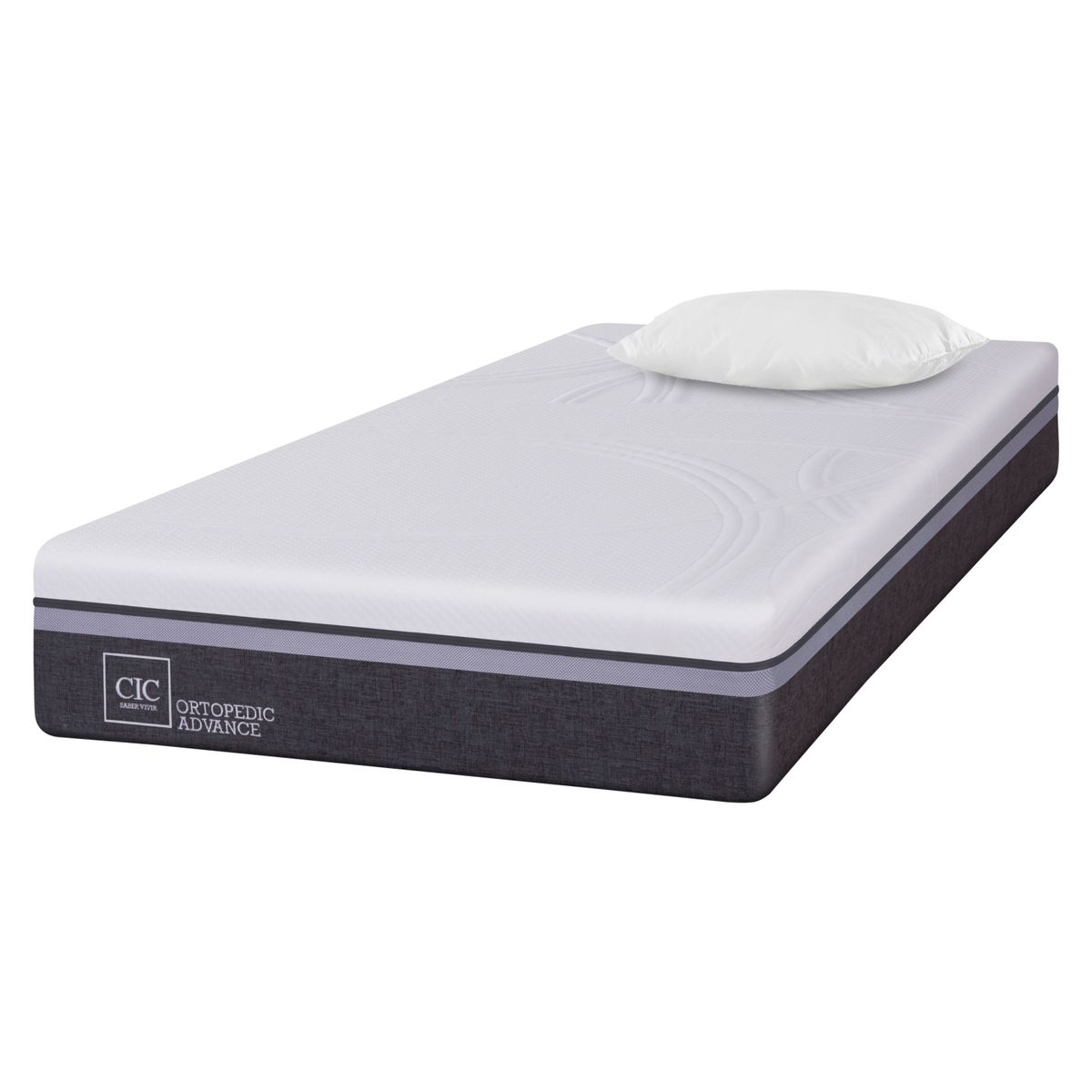 CIC - Colchón Ortopedic Advance 1 plaza x 1.90mt + Almohadas Cic