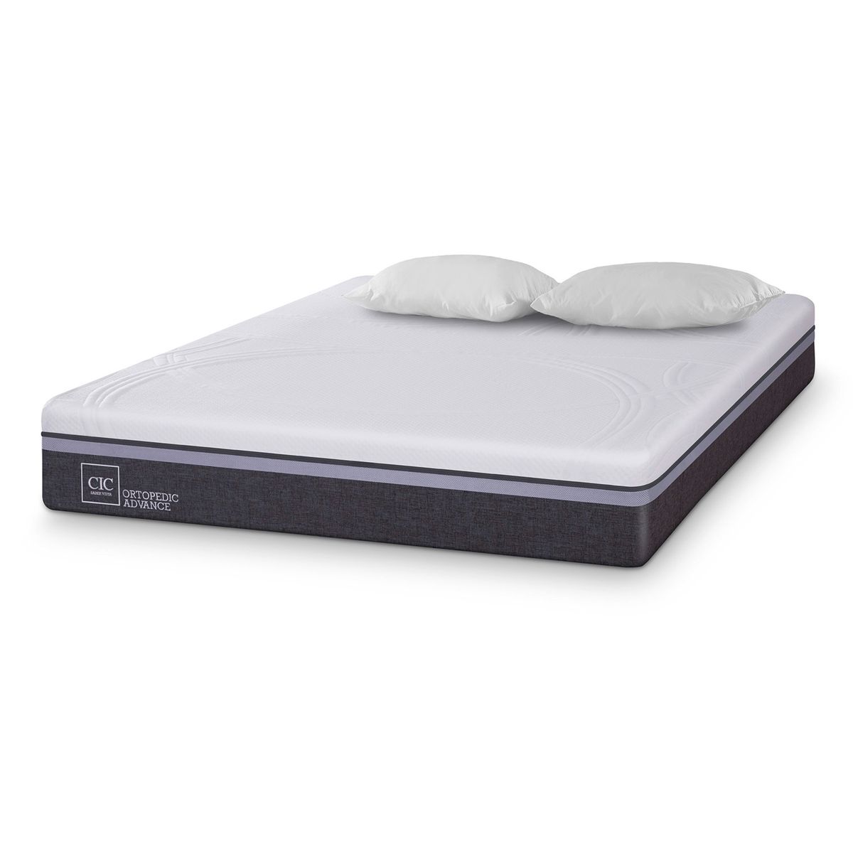 CIC - Colchón Ortopedic Advance 2 plazas x 2.00mt + Almohadas Cic
