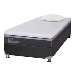 CIC - Box Spring Ortopedic Advance Black 1.5 Plazas Base Normal 105x200 cm + Almohada