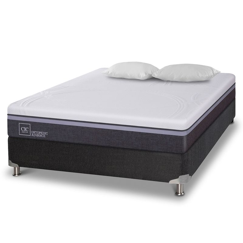 CIC - Box Spring Ortopedic Advance 2 Plazas Base Normal 150x200 cm + Almohadas Cic