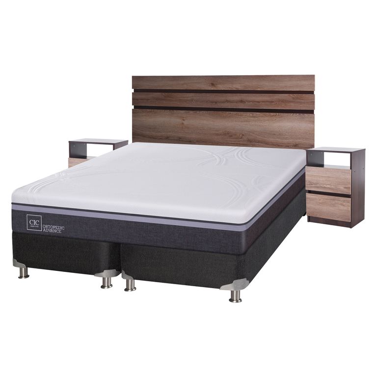 CIC Box Spring Ortopedic Advance King + Muebles Ares