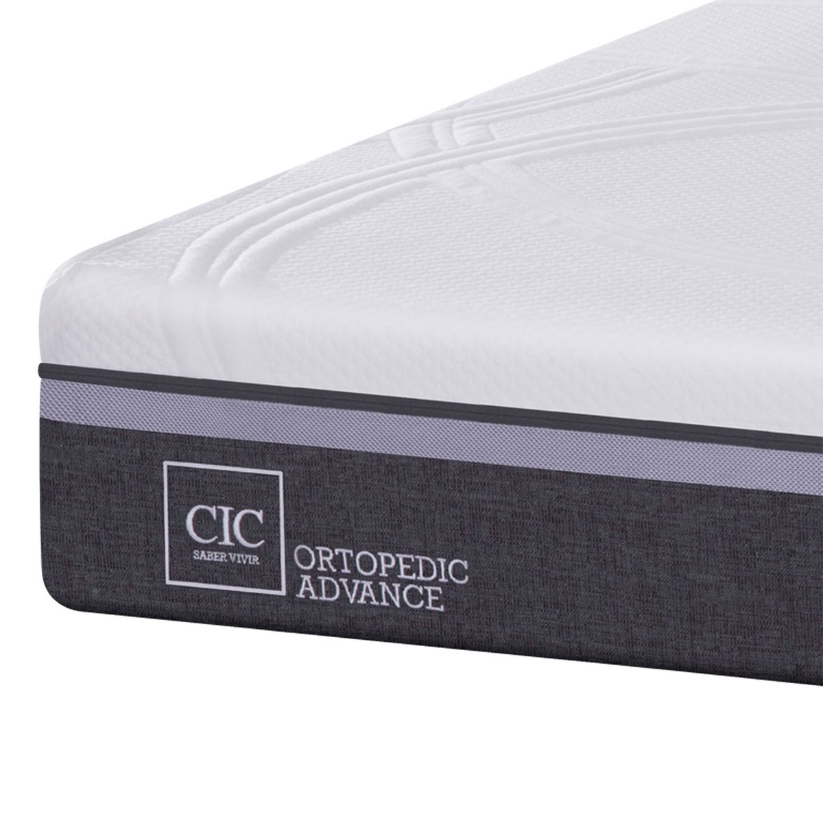 CIC - Cama Europea Ortop Adva 1.5 Plazas + Respaldo + 1 Velador Cic