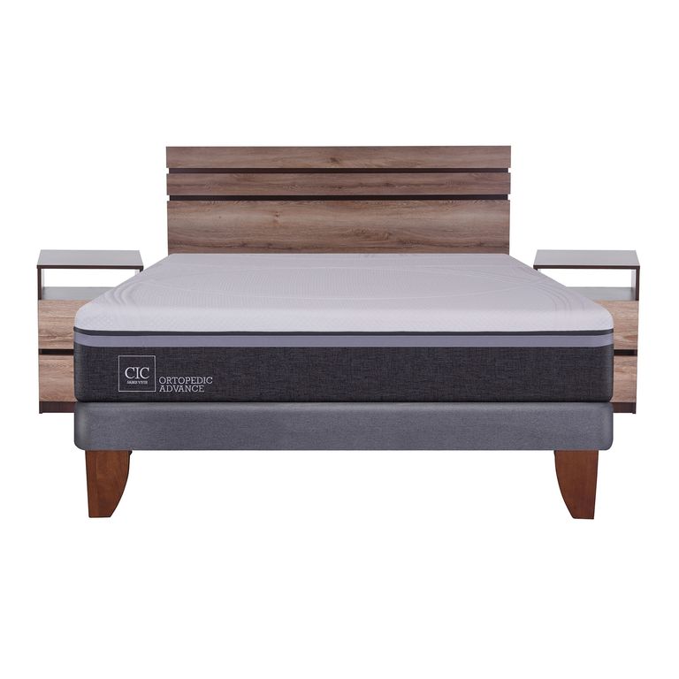 CIC Cama Europea Ortopedic Advance 2 Plazas Base Normal 150X200 Cm + Muebles Ares