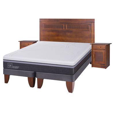 Imagen 2 del producto Cama Europea Ortopedic Advance 2 Plazas Base Dividida 150X200 Cm + Muebles Milán