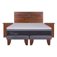 Cama Europea Ortopedic Advance King Base Dividida 180X200 Cm + Muebles Milán