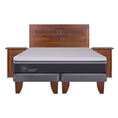 CIC - Cama Europea Ortopedic Advance King Base Dividida 180X200 Cm + Muebles Milán