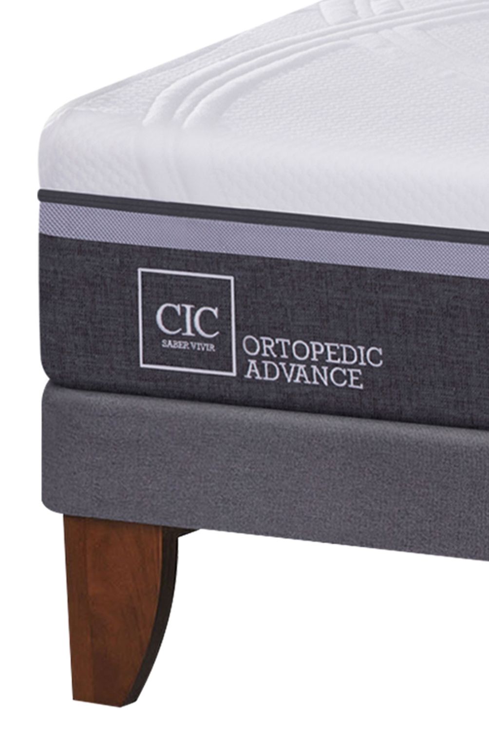 CIC - Cama Europea Ortopedic Advance 2 Plazas Base Dividida Milán + Almohadas   Cic