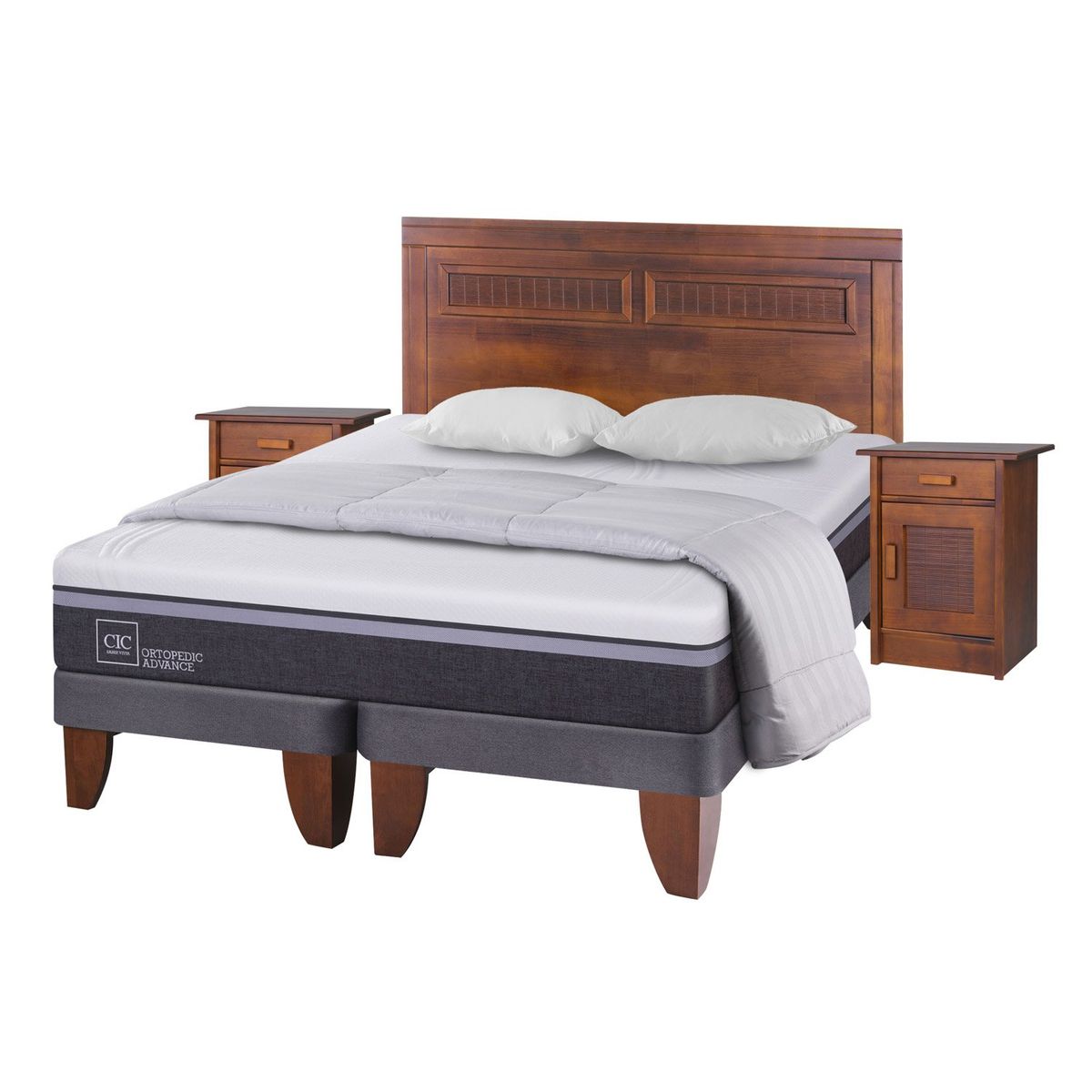 CIC - Cama Europea Ortopedic Advance King BD 180 x 200 cm + Textil CIC