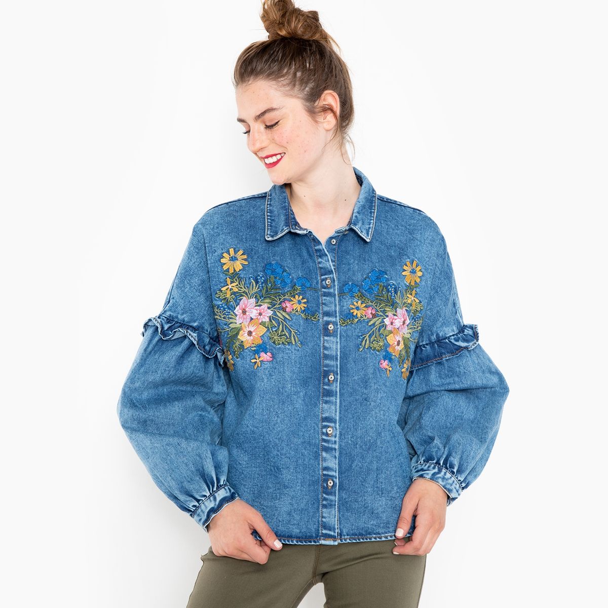 ONLY - Blusa Medium Denim