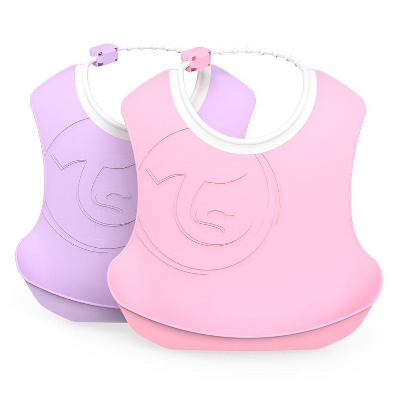 TWISTSHAKE - Baberos 4+M 2 Uns Rosado / Morado Twistshake