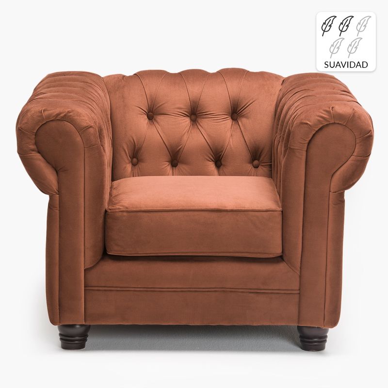 BARRA DESIGN - Sofá 1 Cuerpo Capitone New Felpa Barra Design