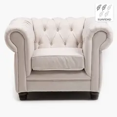 BARRA DESIGN - Sillón 1 Cuerpo Capitone New Lino