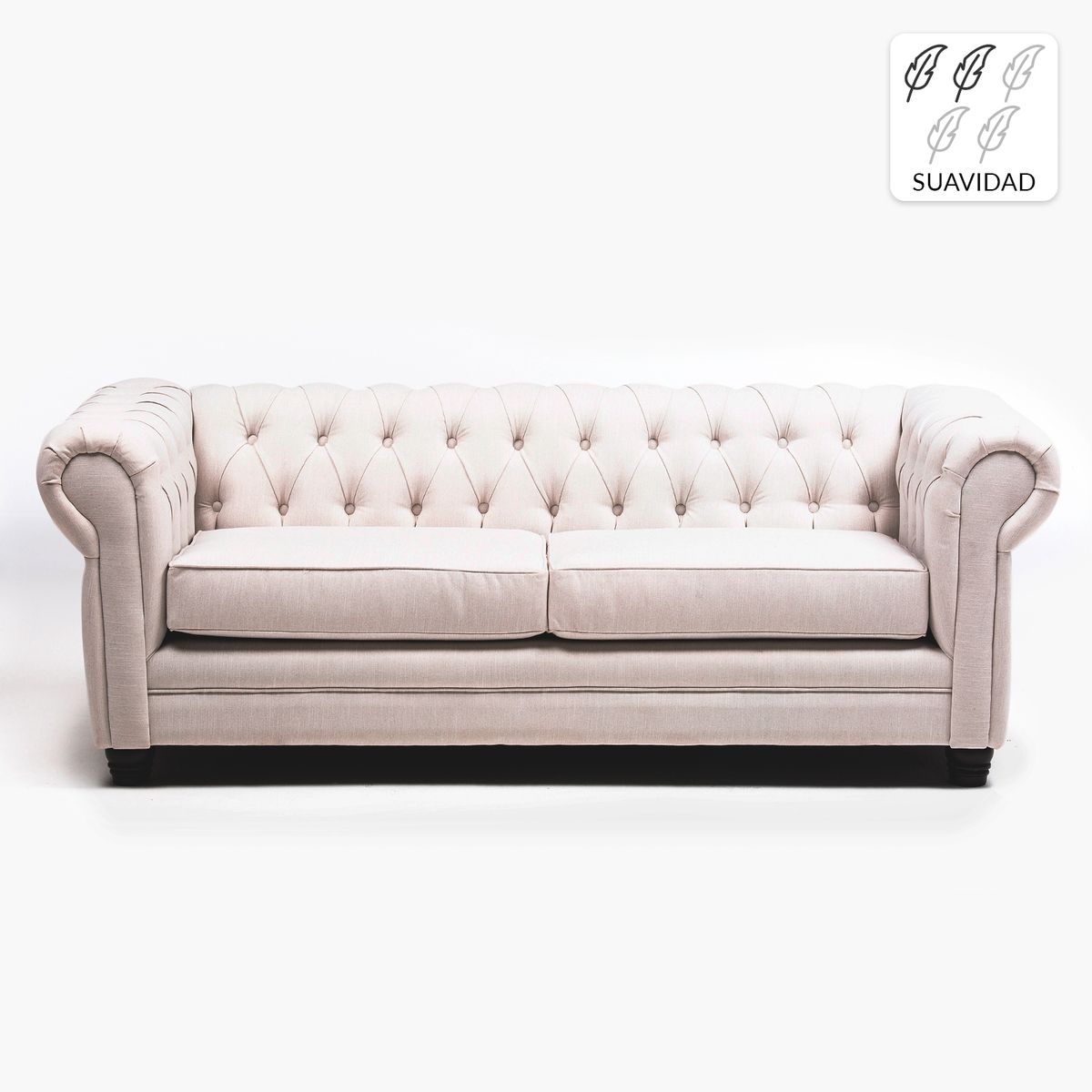 BARRA DESIGN - Sofá 3 Cuerpos Lino New Capitone Barra Design