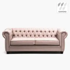 BARRA DESIGN - Sofá 3 Cuerpos Lino New Capitone