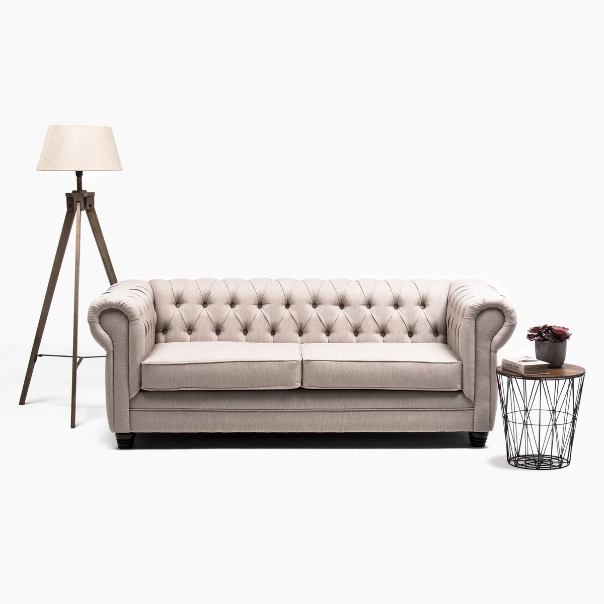 BARRA DESIGN - Sofá 3 Cuerpos Lino New Capitone Barra Design