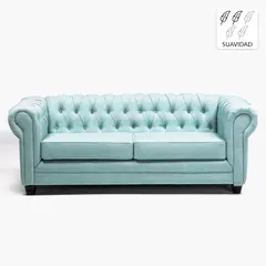 BARRA DESIGN - Sofá 3 Cuerpos Lino New Capitone