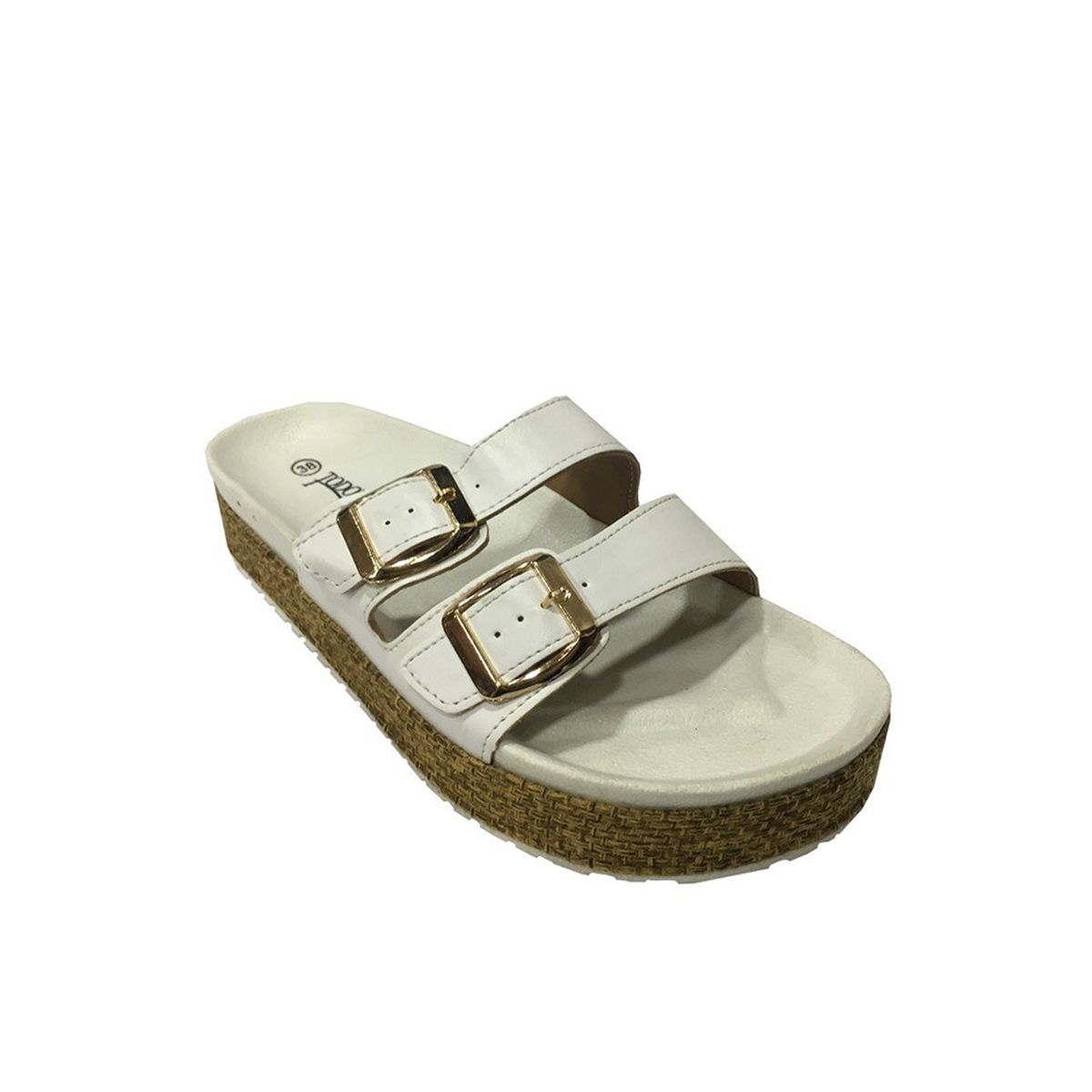 TODOPIEL - Sandalia Cuero Ecológico Blanca Zau77 Todopiel