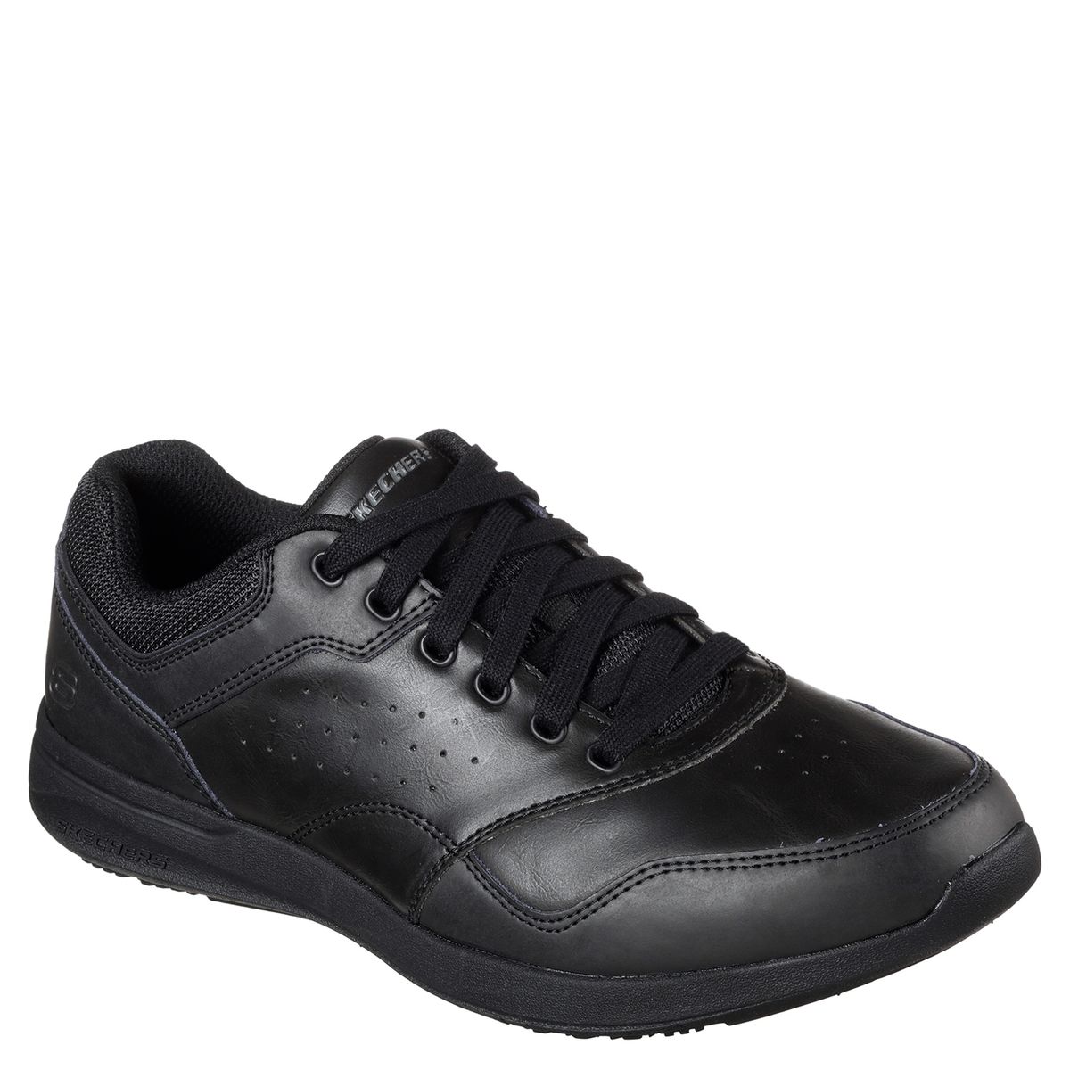 SKECHERS - Zapatilla Urbana Niño Cuero Negra