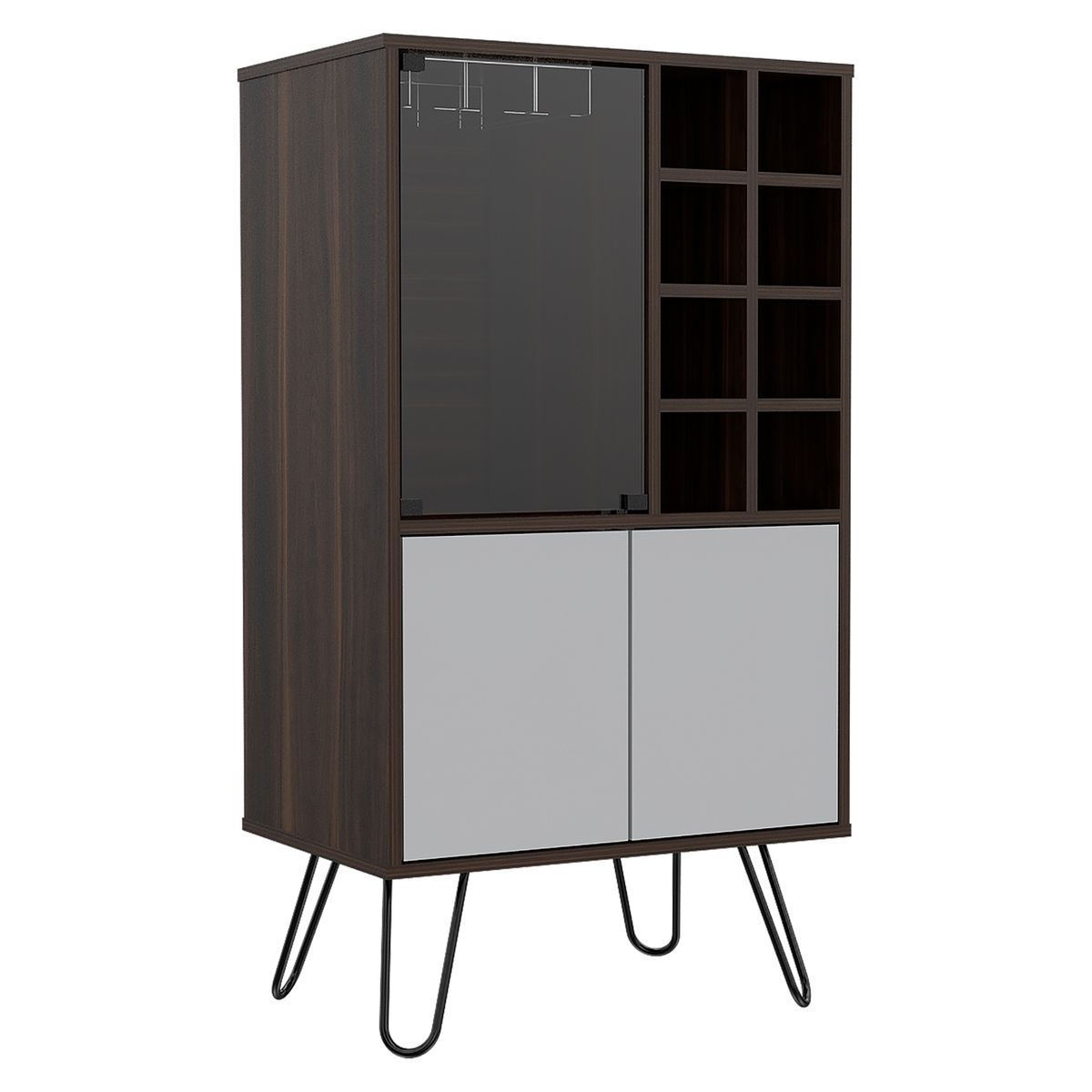 TUHOME - Bar Vassel Habano Blanco 2 Puertas Tuhome