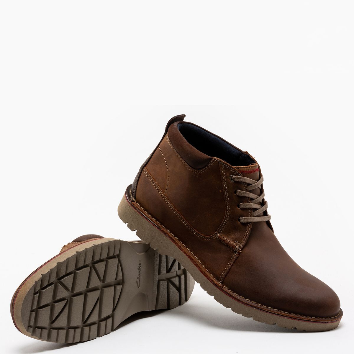 CLARKS - Botín Hombre Cuero Café