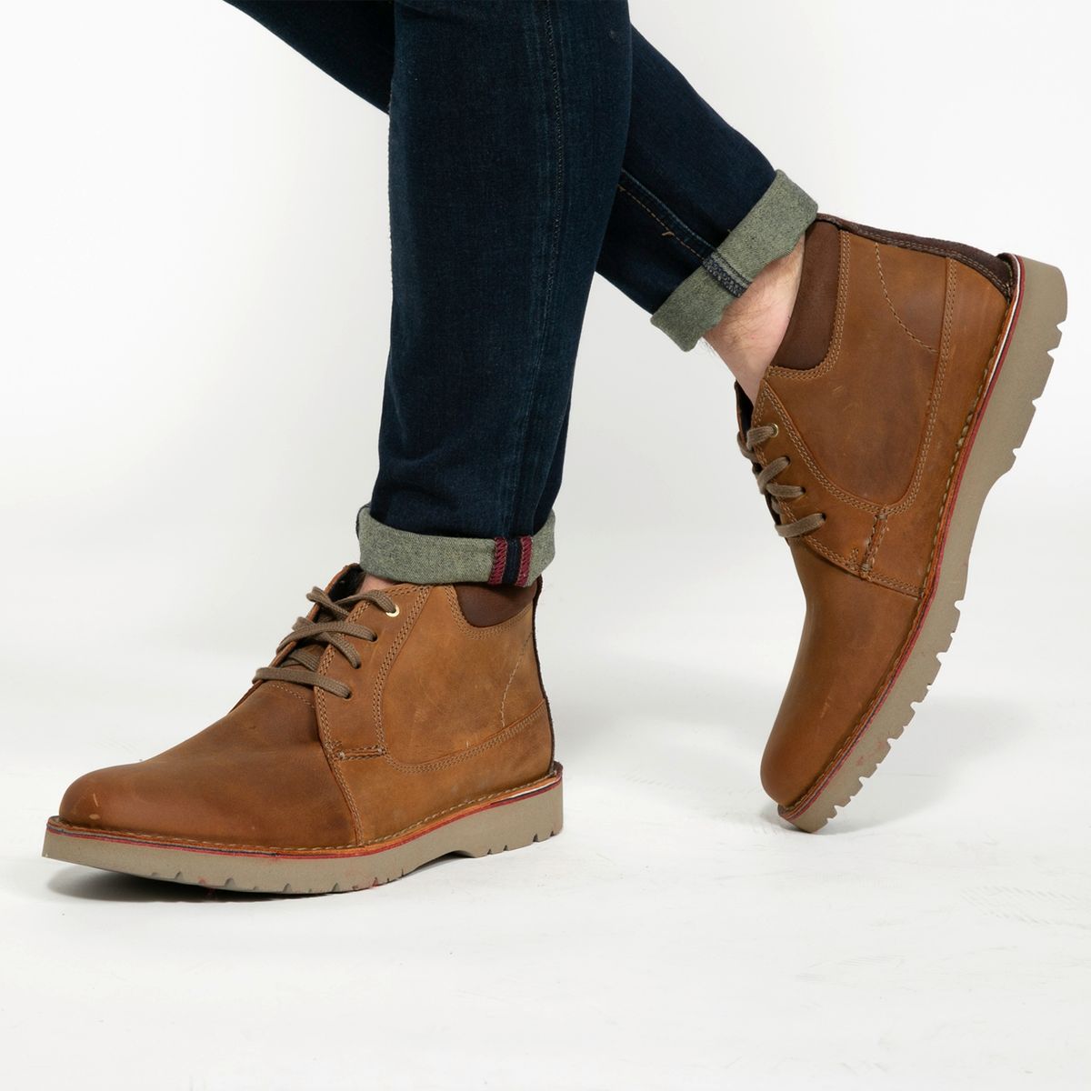 CLARKS - Botín Hombre Cuero Café