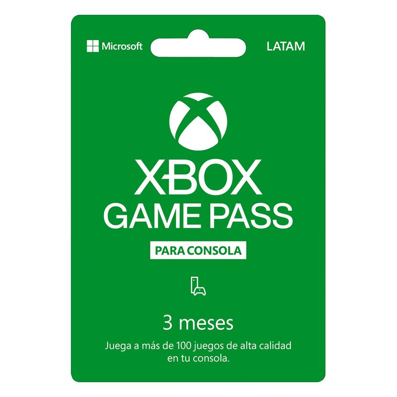 MICROSOFT - Xbox Game Pass 3 Meses: Código Digital Microsoft