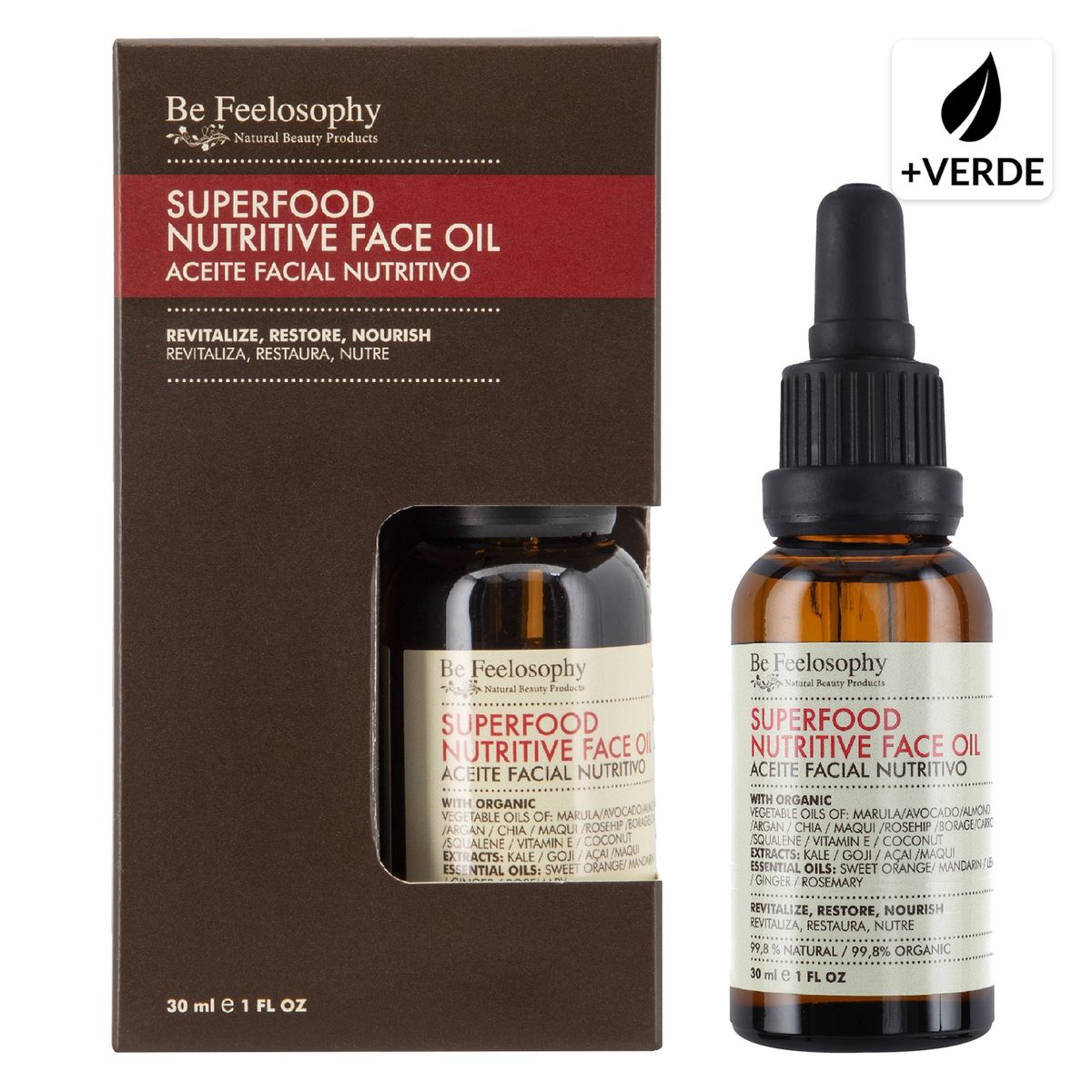BE FEELOSOPHY - Aceite Facial Nutritivo Hidrante Superfood 30 Ml Be Feelosophy