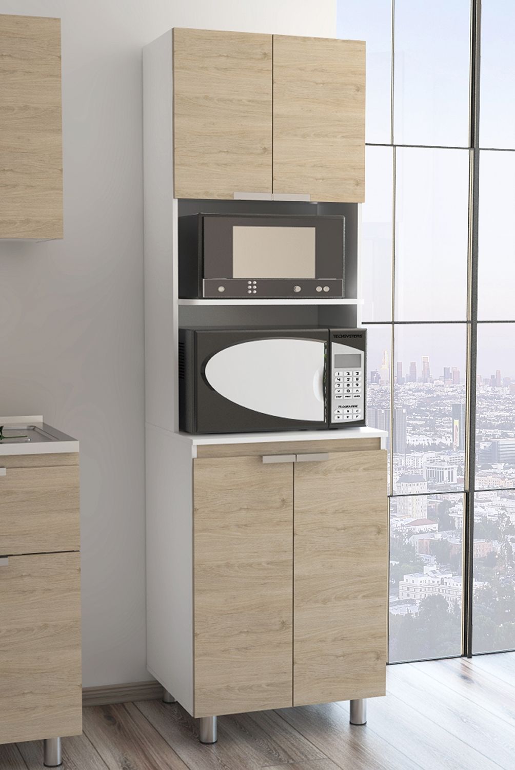 TUHOME - Mueble Microon Fendi-Rove/Blan Tuhome