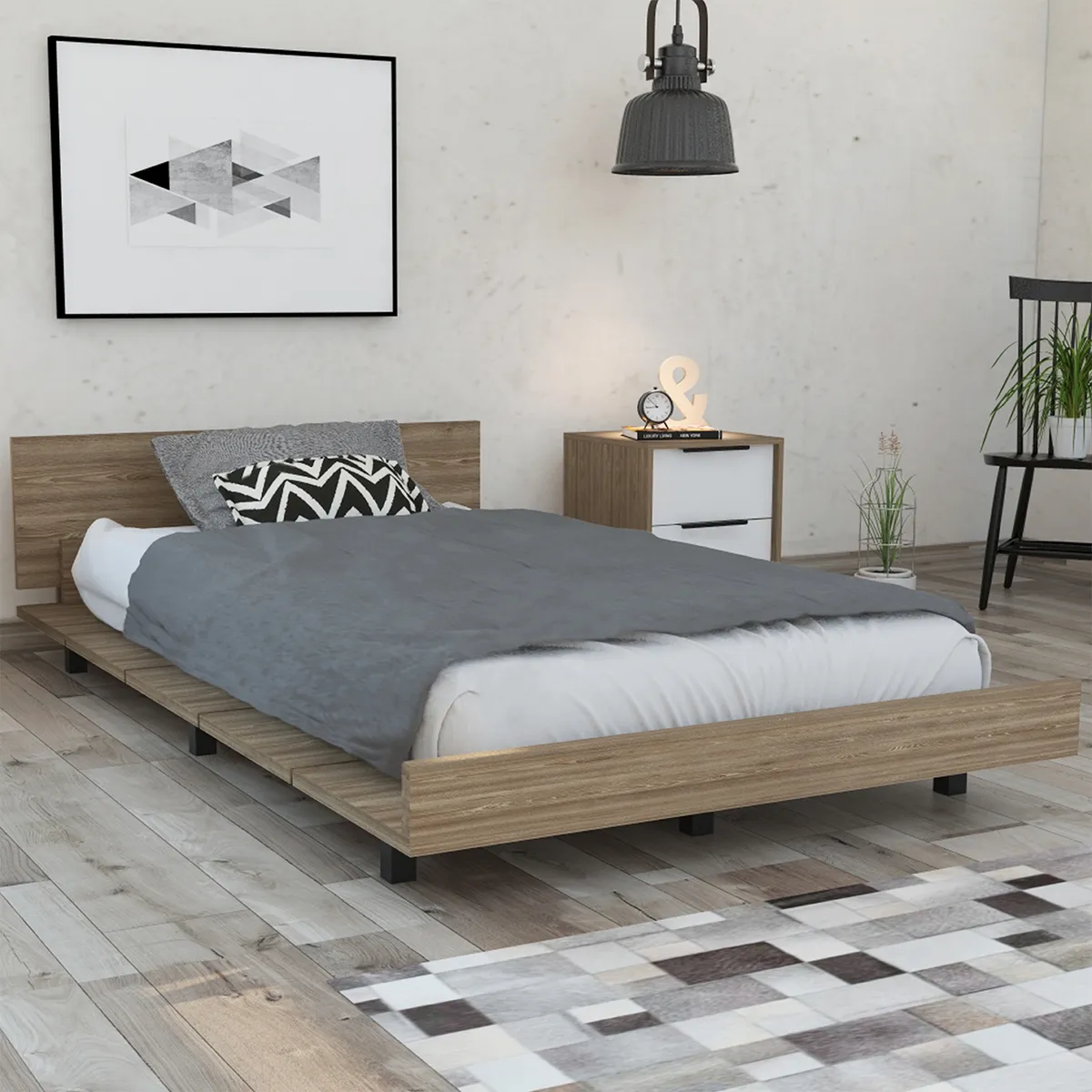 TUHOME - Cama Kaia Single Miel/Blanco Tuhome