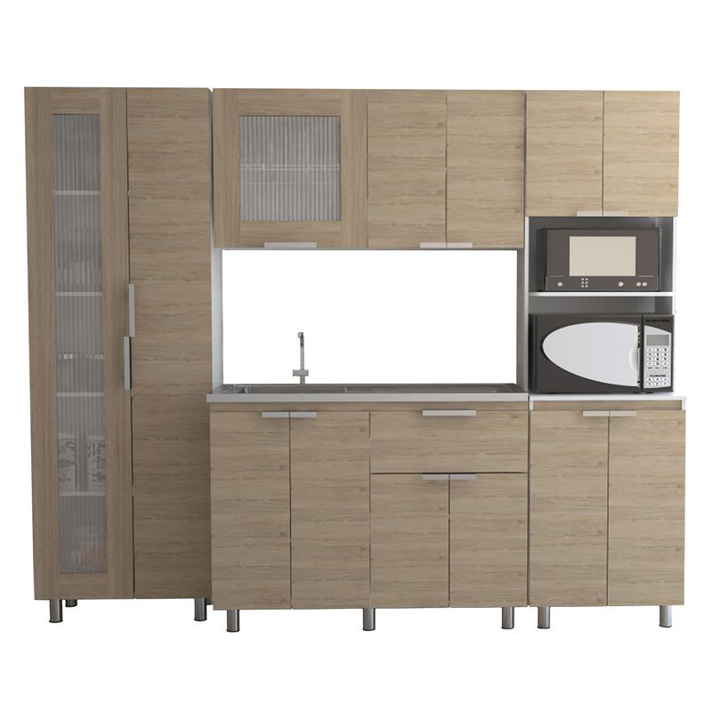 TUHOME - Combo Mueble de Cocina Fendi Rovere/Blanco Tuhome