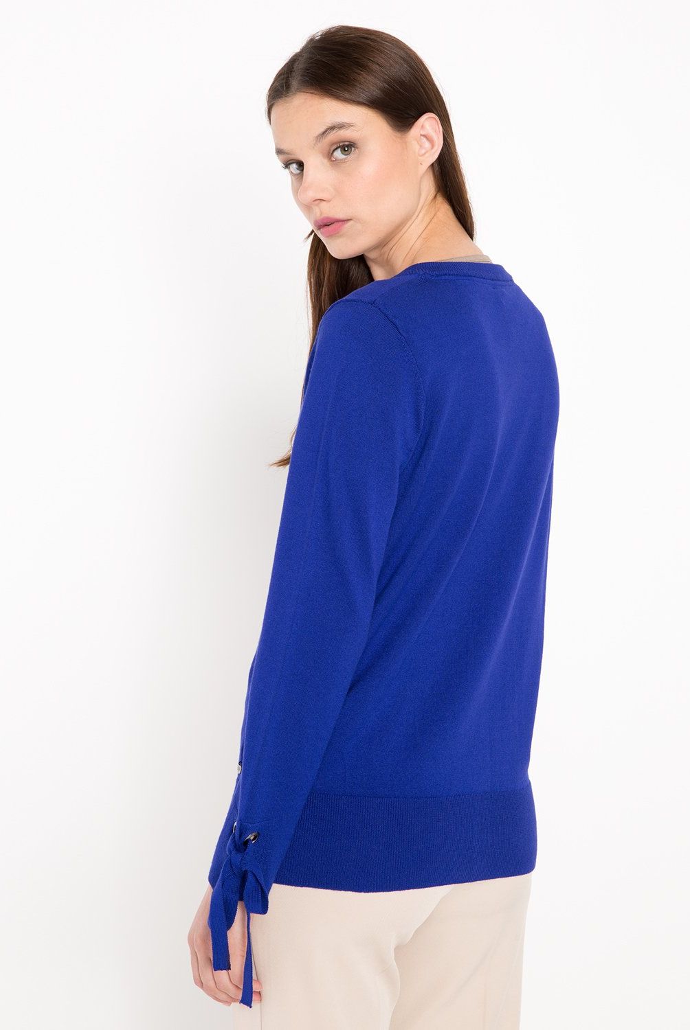 LORENZO DI PONTTI - Mk Cardigan M.Larga Liso Con Boton Y Ojetillos