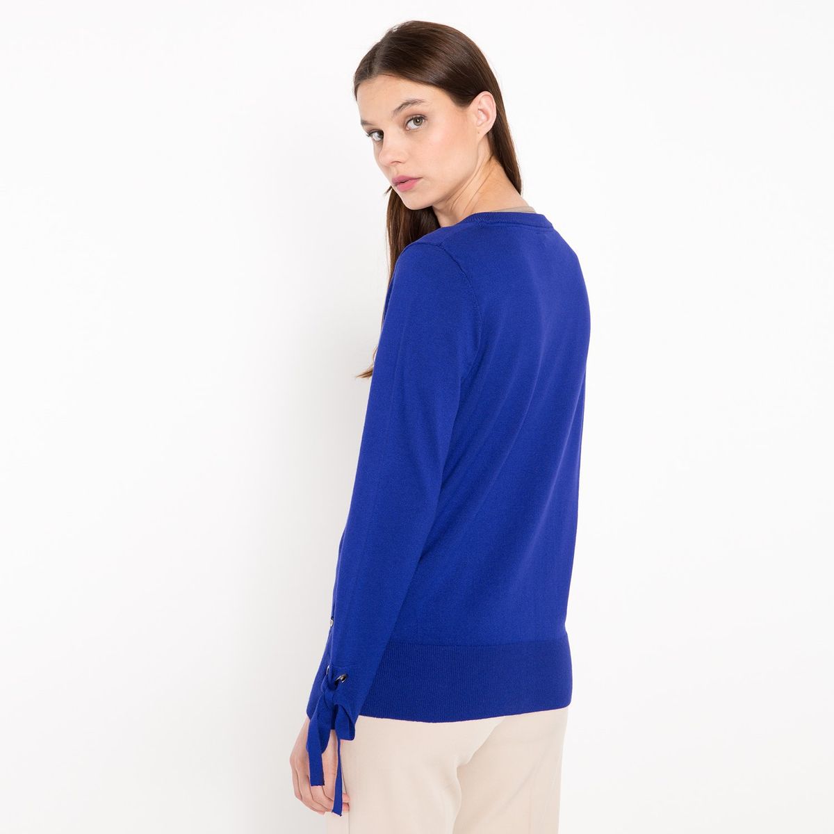 LORENZO DI PONTTI - Mk Cardigan M.Larga Liso Con Boton Y Ojetillos