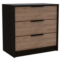 TUHOME - Cómoda Kaia 3 Cajones Wengue Miel