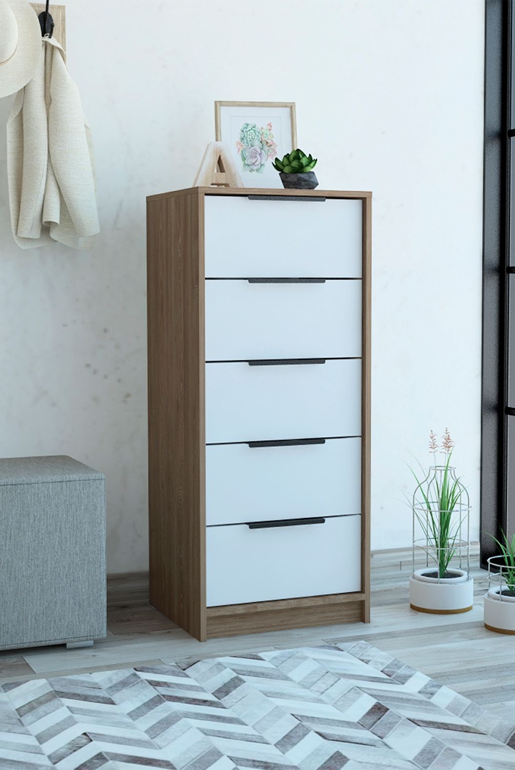 TUHOME - Cómoda Kaia 5 Cajones Tuhome