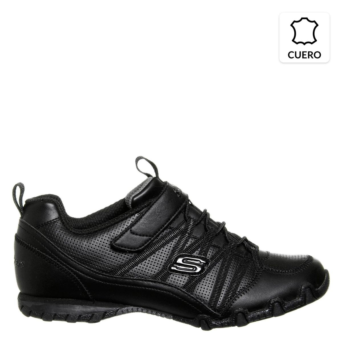 SKECHERS - Calzado Escolar Niña Cuero Negro (26 a 35) Skechers