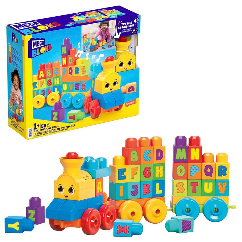 MEGA BLOKS - Juego De Construcción Abc Tren De Aprendizaje Mega Bloks