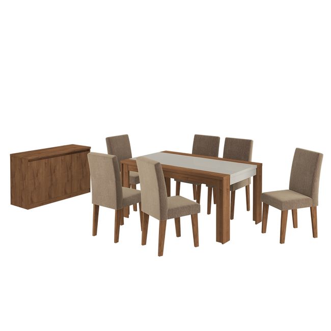 DECOCASA - Combo Lorenzi Ii Comedor+Buffet N/Ow Decocasa