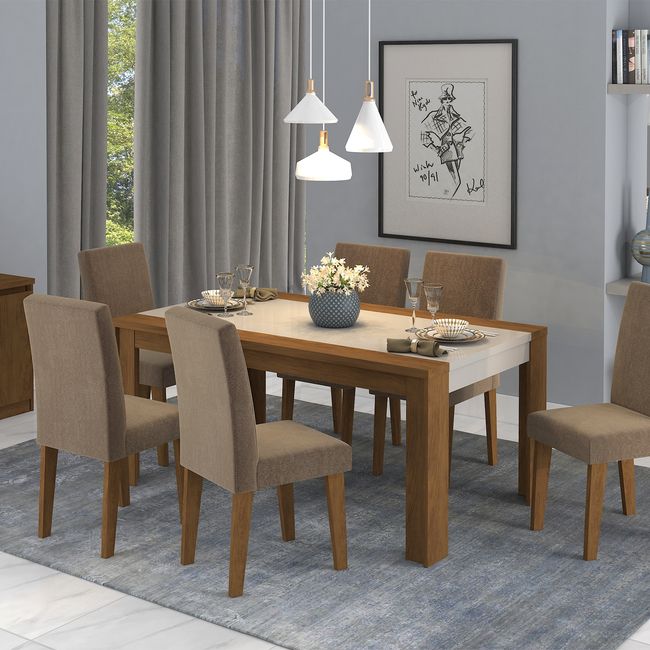 DECOCASA - Combo Lorenzi Ii Comedor+Buffet N/Ow Decocasa