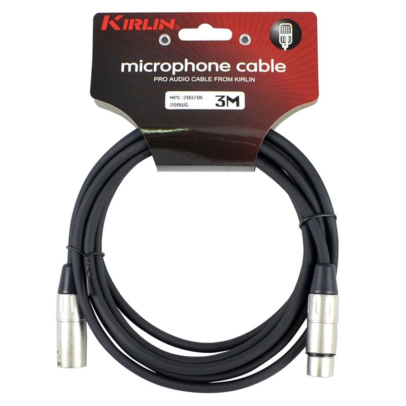 KIRLIN - Cable Micrófono Kirlin 3 Mts XLR/XLR
