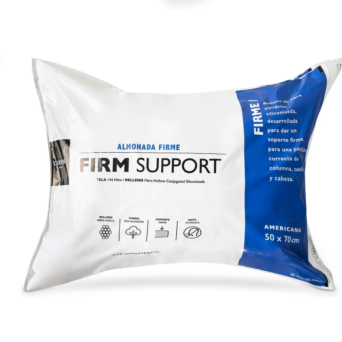 CANNON - Almohada Firm Support Microfibra Estandar
