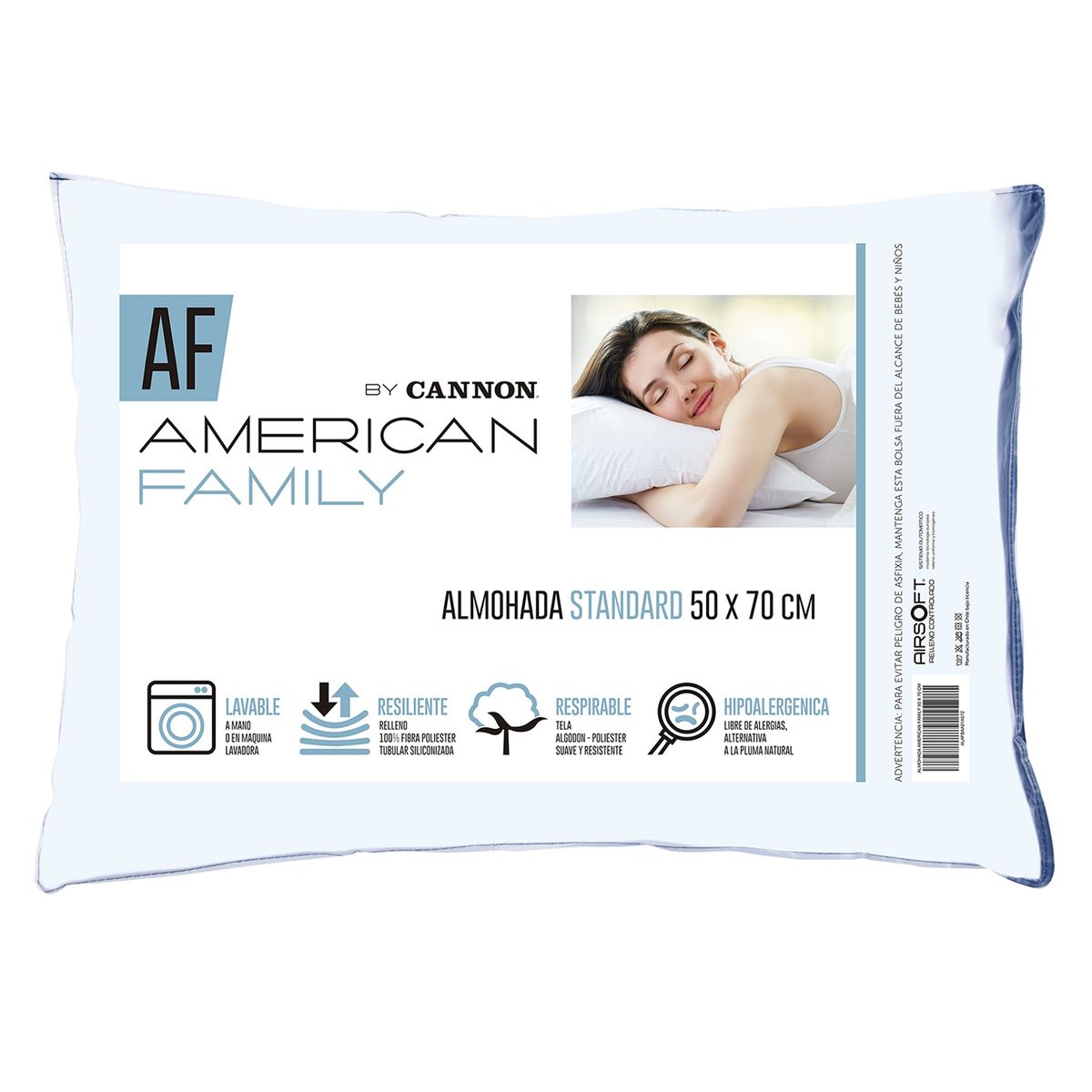 AMERICAN FAMILY - Almohada Microfibra Basica Standar